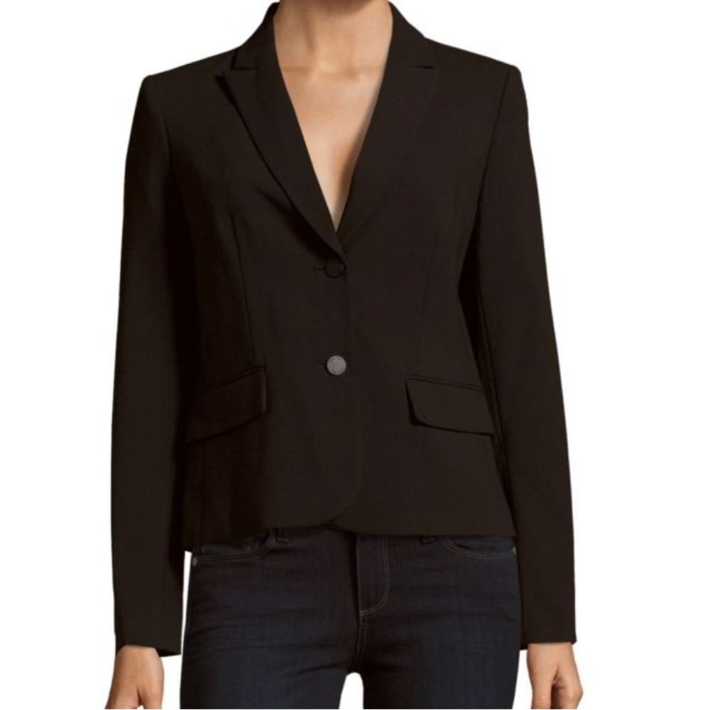Calvin Klein Women's Two-Button Blazer Black Size 8